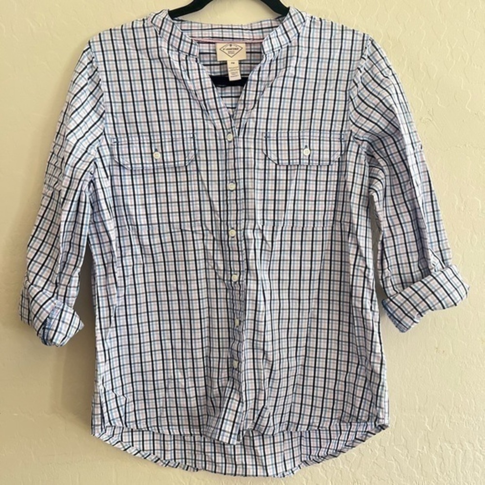 Womens St. John’s Bay Classic Petite Shirt sz M